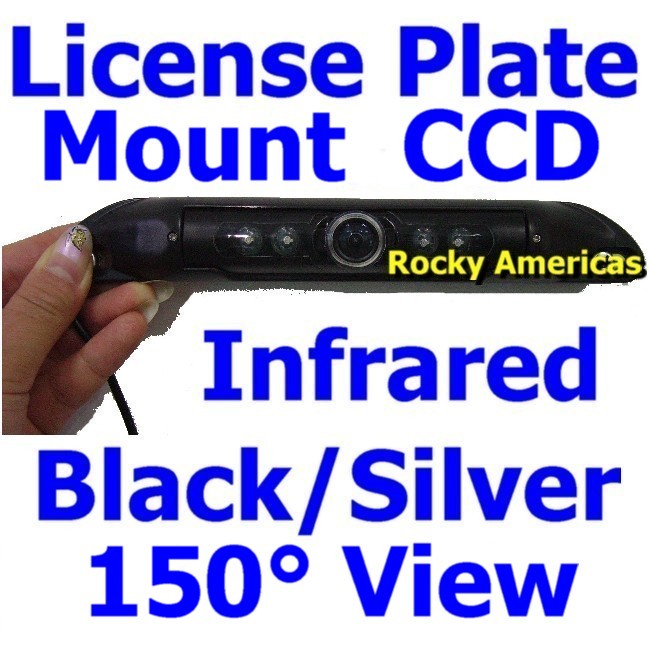 CCD Infrared License Plate Mount Rear View Camera