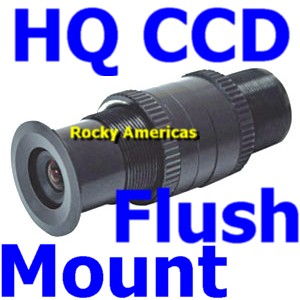 CCD Flush Mount Color Wide View Angle Keyhole Vehicle Rear View Backup Camera